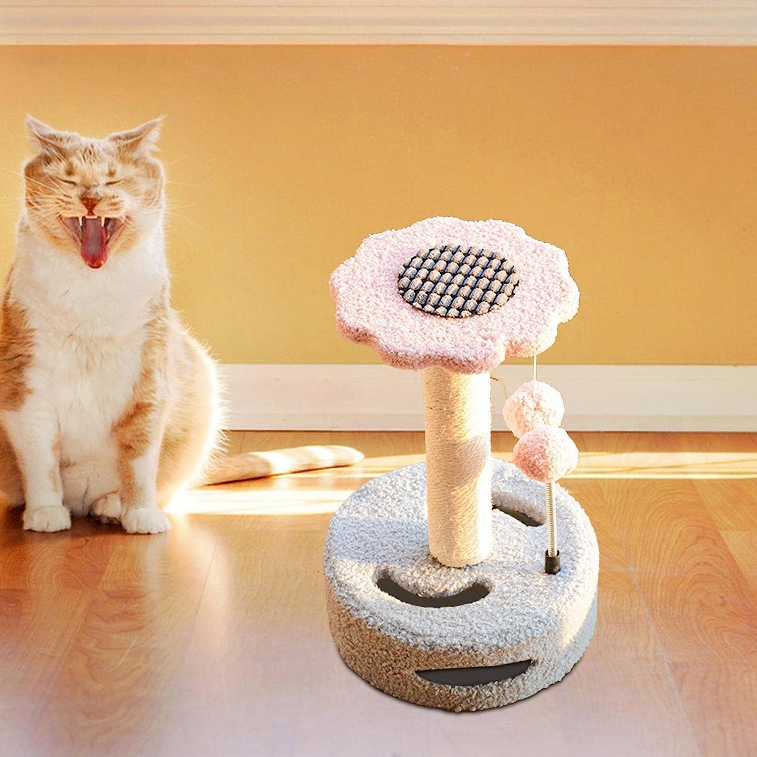 Cat Scratching Post Sisal Cat Tree Stable Cat Support Durable Protect Your Furniture Cat Tower save Space - A image number 2