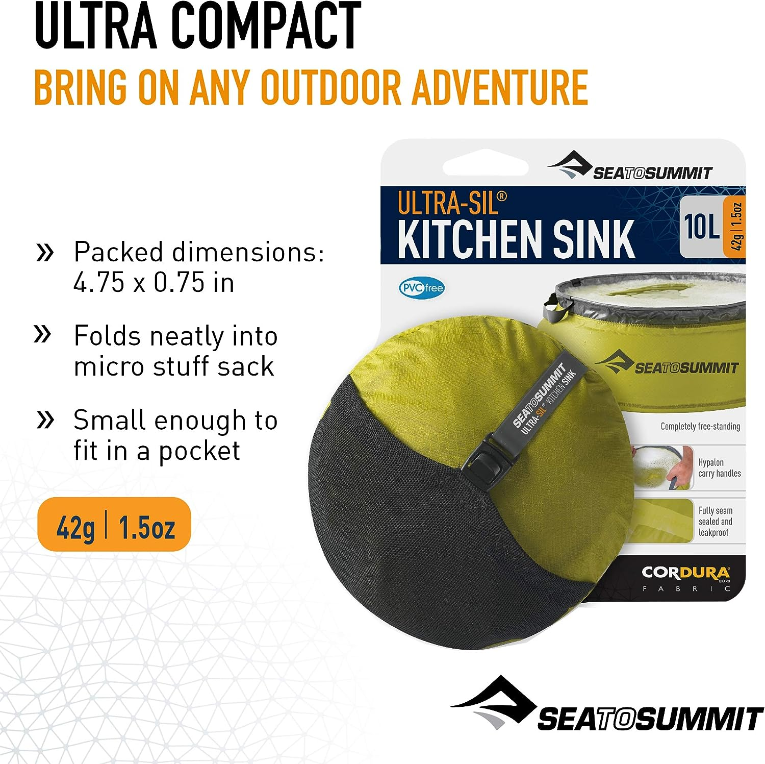 Sea to Summit Collapsible Ultra-Sil Kitchen Sink image number 2