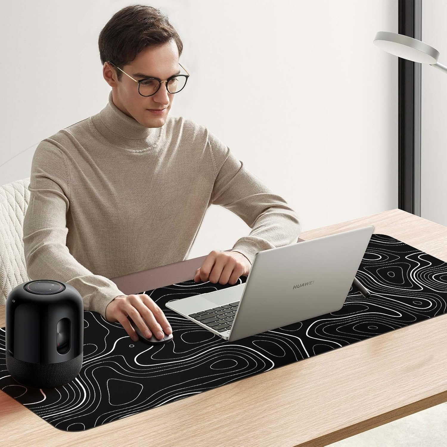 Topographic Map Desk Mat, Large Mouse Pad 800X300X3 Mm, Gaming Mouse Mat, Big Full Keyboard Desk Mat, Waterproof Non-Slip Mouse Mat Pad, Rubber Base, for Keyboard Computer PC Gamer Desk Office image number 1