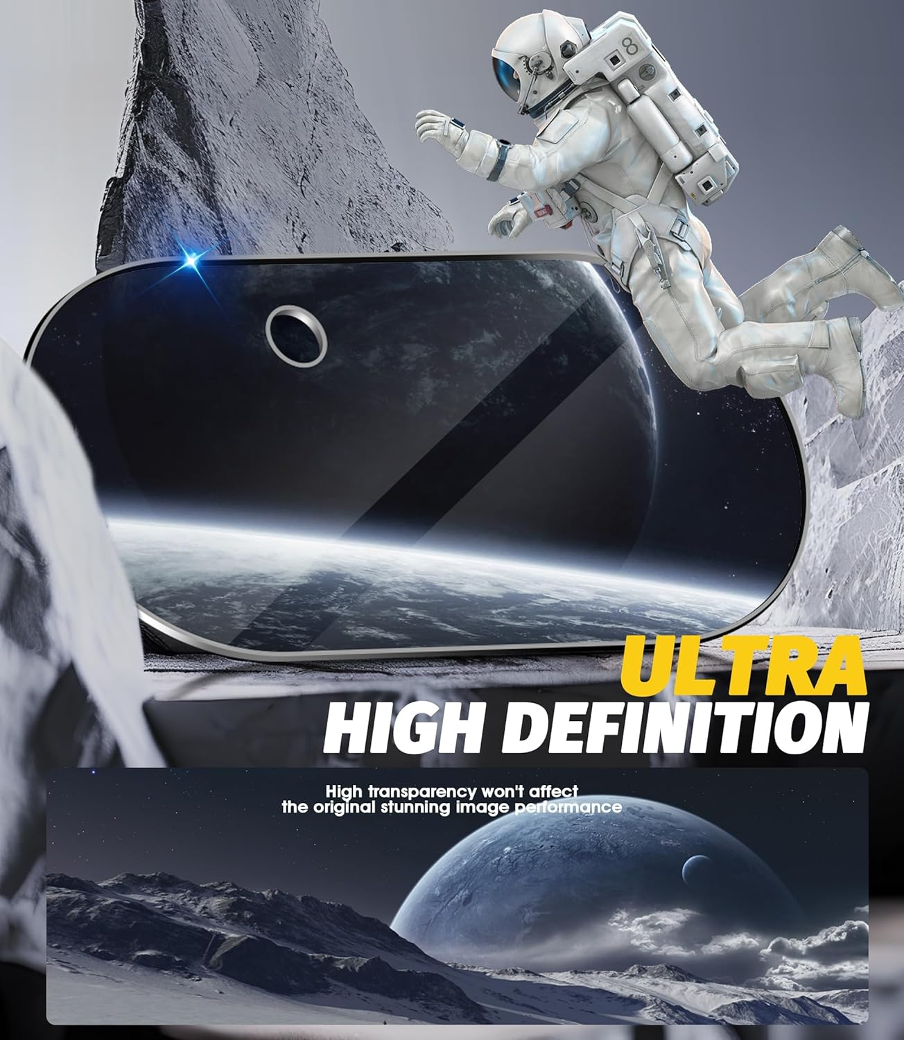 (3 Pack) Camera Lens Protector Compatible for Google Pixel 9 Pro 6.3 Inch (Not for XL Model) Case Friendly Tempered Glass 9H High Definition Microphone Cutout Anti-Scratch image number 6