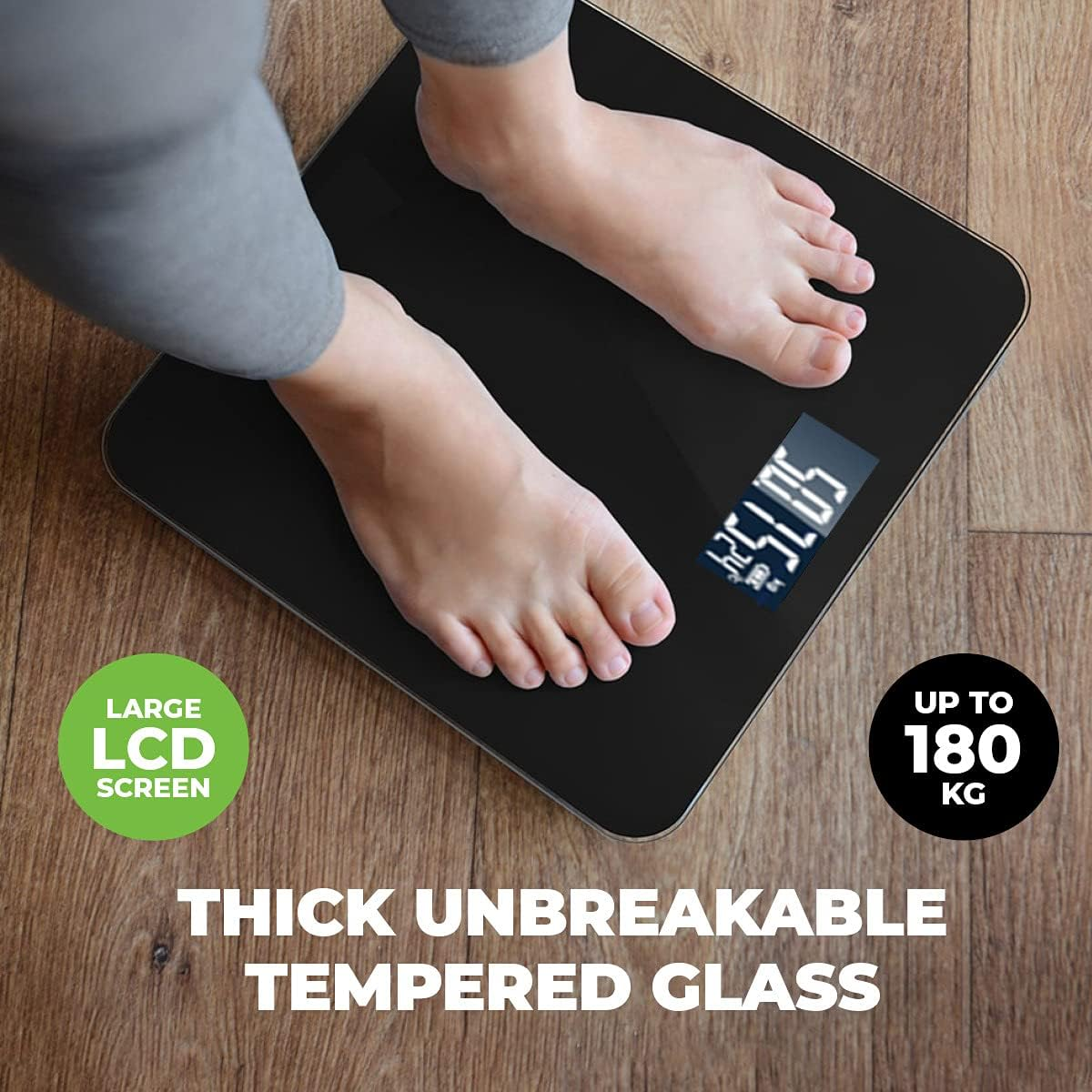 Home Master Slimline Digital Bathroom Scale, Black image number 2