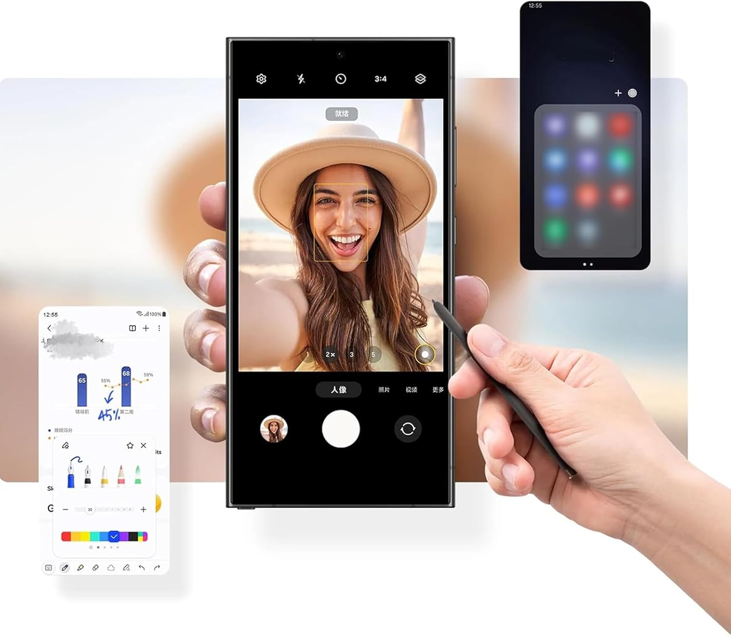 Galaxy S24 Ultra S Pen Replacement for Samsung Galaxy S24 Ultra Stylus Pen S Pen S24 Ultra Touch Pen Nobluetooth(Yellow Gold)