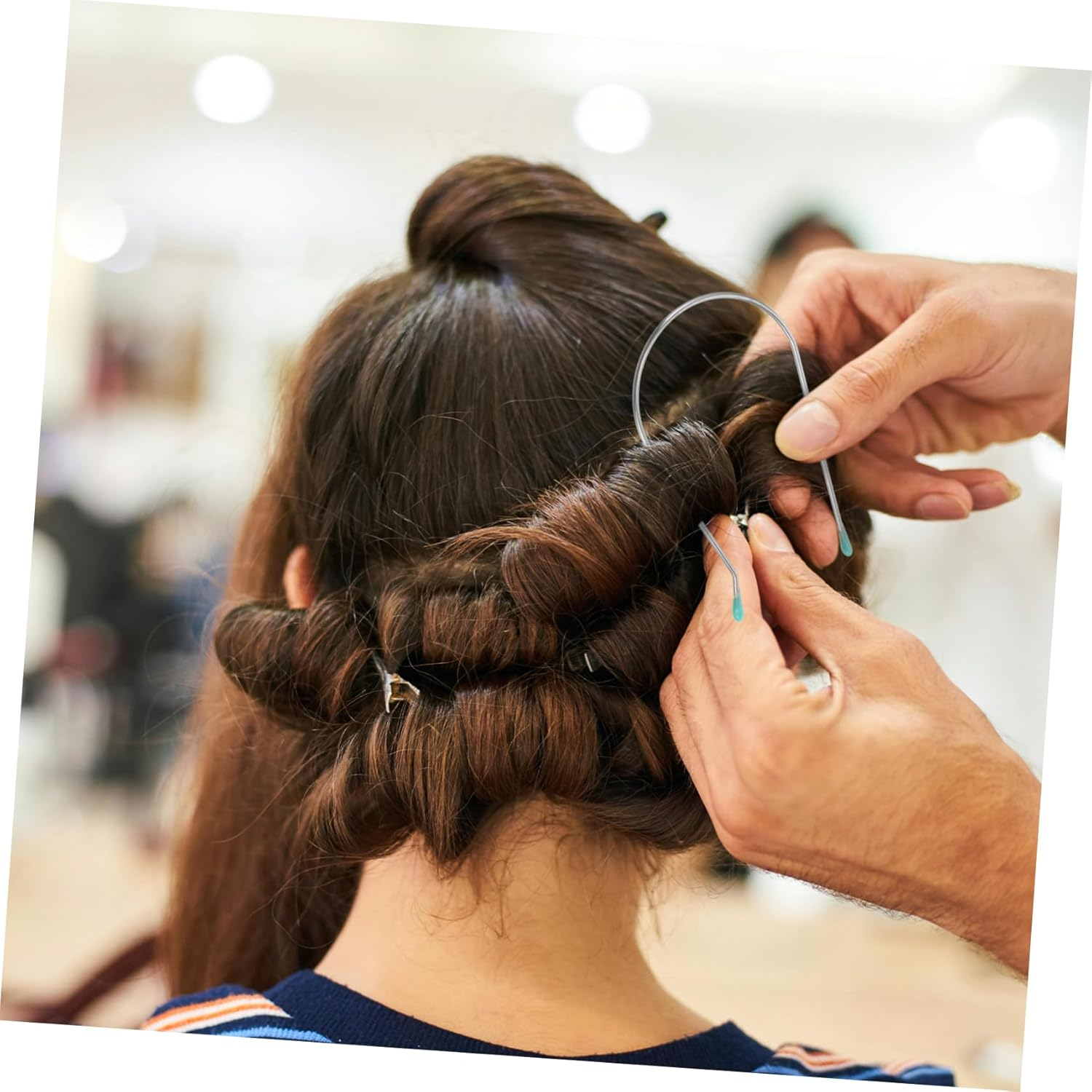 BESTYASH 8Pcs Hot Roller Clips for Electric Rollers U-Shape Curler Accessories Compatible Jumbo and Medium Hair for Salon Styling image number 1