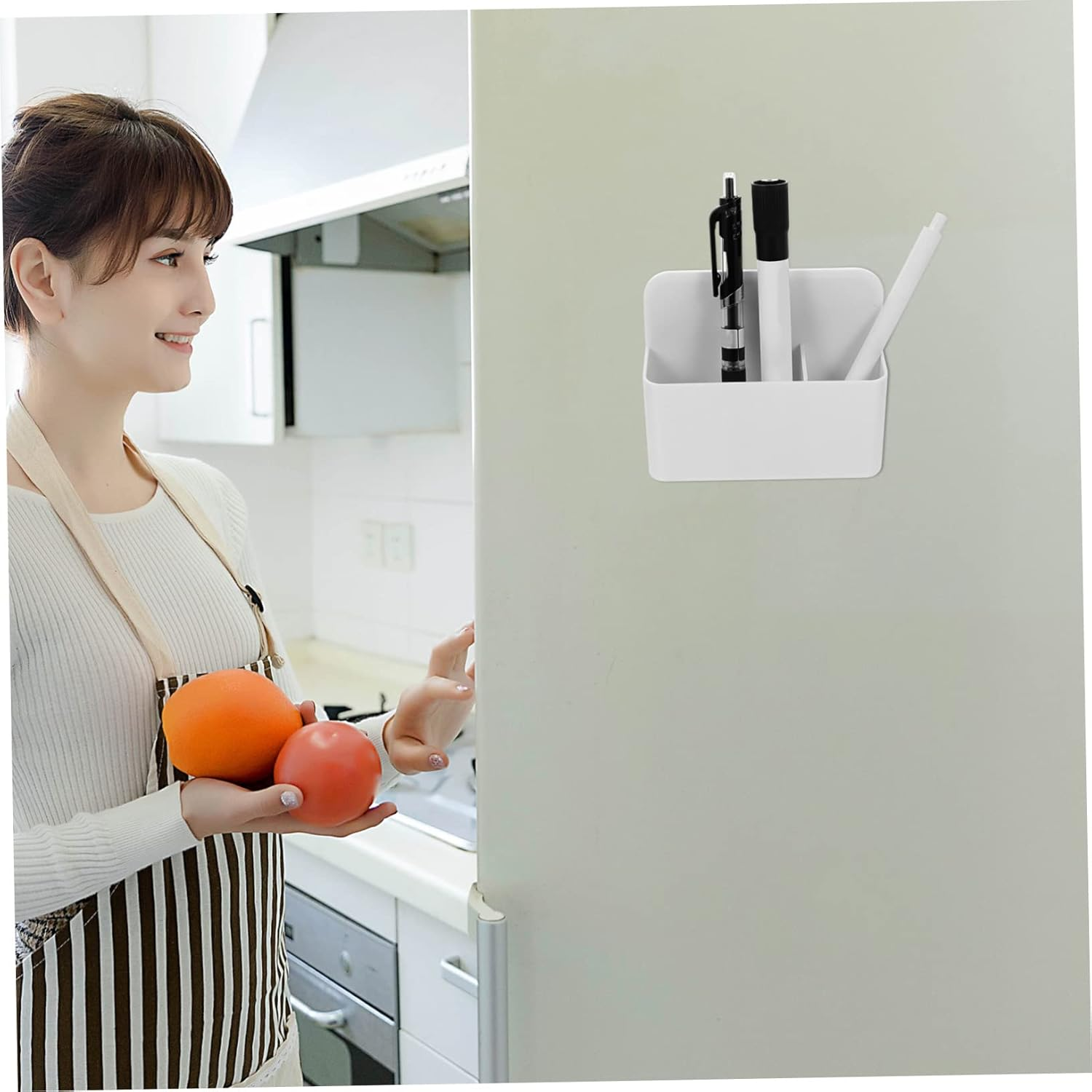 HONMEET 4Pcs Whiteboard Marker Pen Holder Magnetic Pen Storage Box Office Desk Accessory image number 1