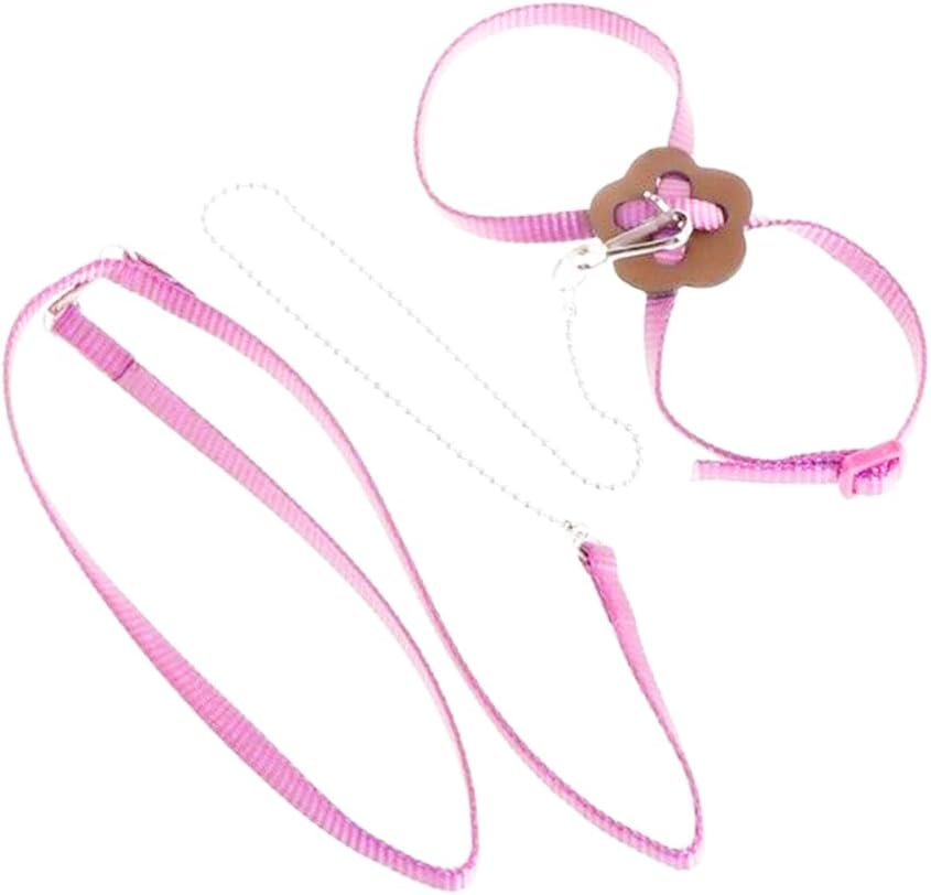 Parrot Bird Leash Adjustable Harness Pets anti Flying Outdoor Training Lead Rope Pink image number 4