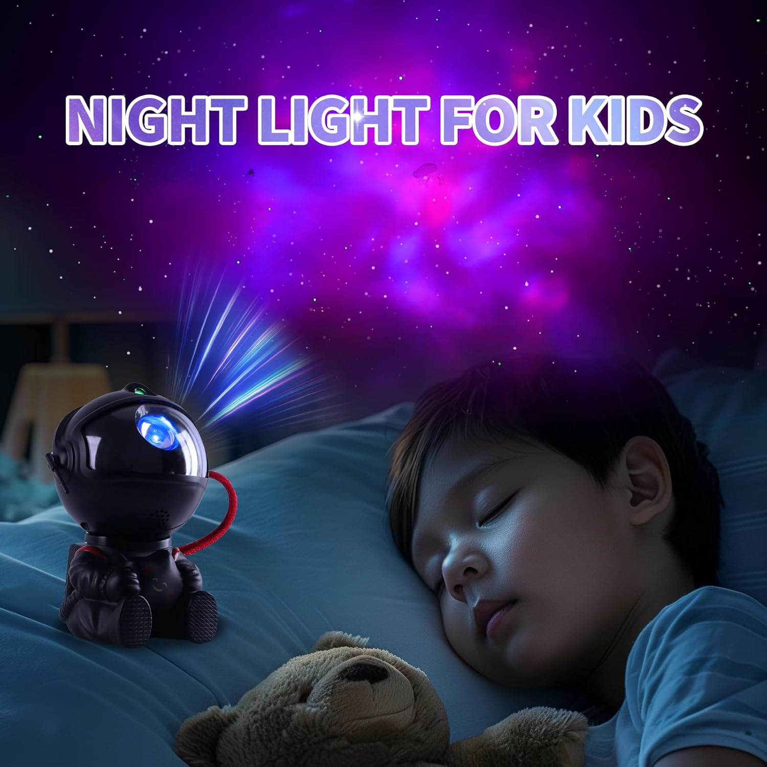 Astronaut Galaxy Star Projector Space Planetarium with 8 Modes Remote, 360&deg; Adjustable Design Night Light for Kids Bedroom Ceiling Party Decor Gift image number 4