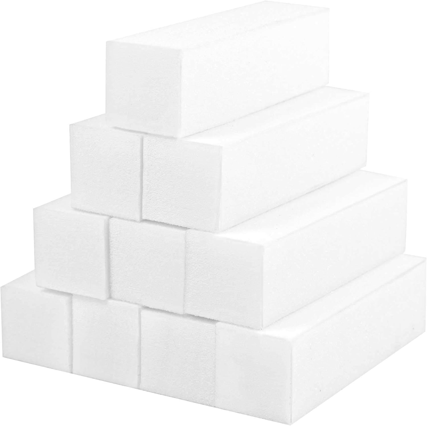 TRIXES Pack of 10 Nail Buffer Blocks White for Natural and Acrylic Nails image number 4