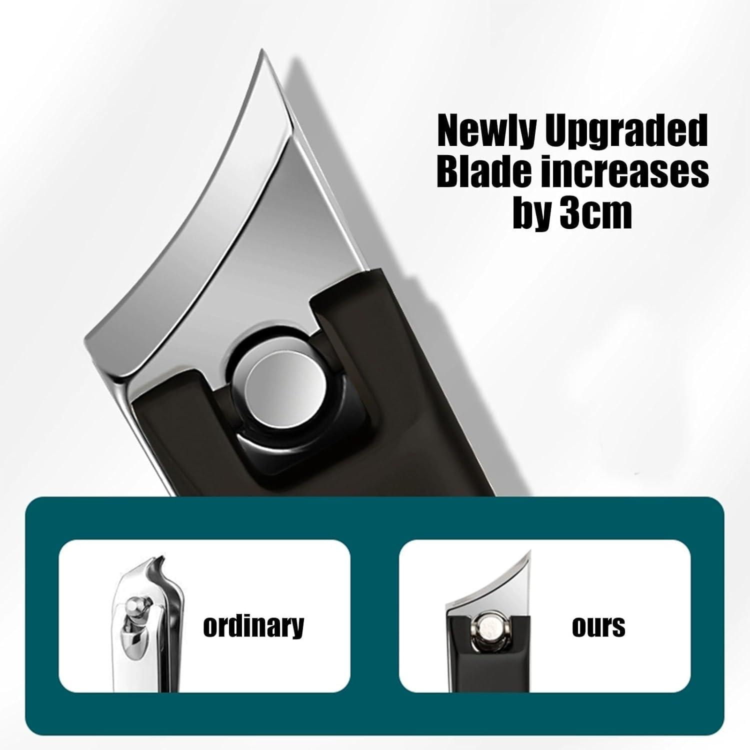 Luzcauwy Ingrown Nail Clipper &ndash; Slant Curved Blade Nail Clippers for Thick Nails, Professional Toenail Clippers for Ingrown Nails, Seniors & Men, Podiatrist Recommended Design image number 4