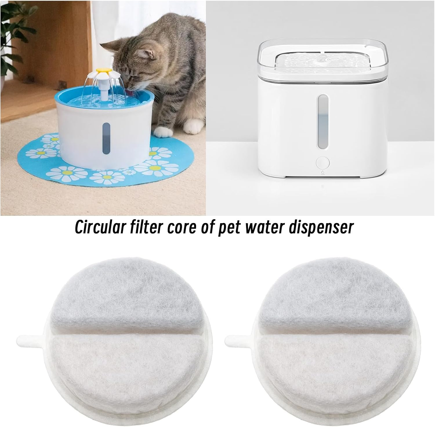 SING F LTD 12PCS Pet Water Fountain Filters Compatible with Nugget & Nugget Lite Water Fountains image number 2
