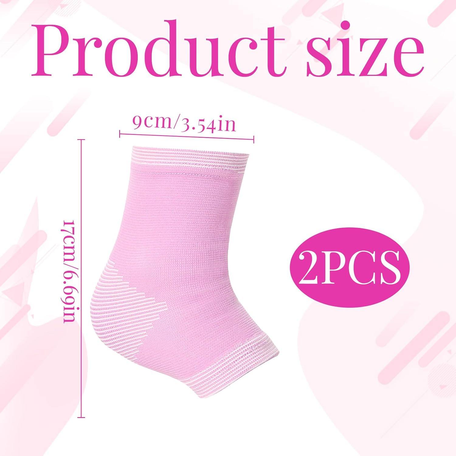 Ankle Brace Kids, 2 Pcs Ankle Support, Ankle Braces, Ankle Strap, Boys and Girls Compression Socks, Breathable Ankle Sleeves for Running, Dancing, Football, Basketball, Pain Relief (7-12 Age) image number 2