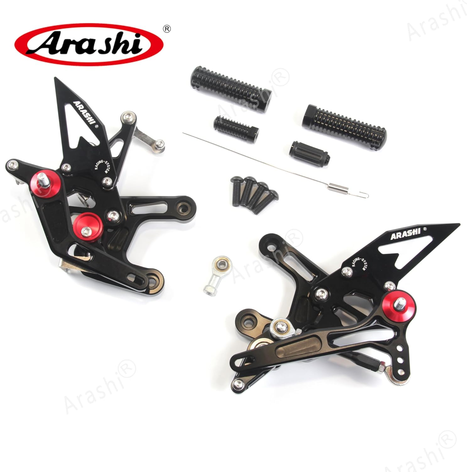 Arashi Version 2.0 Adjustable Rearsets for Kawasaki Ninja ZX10R ZX1000 2021-2023 ABS Include, Black image number 6