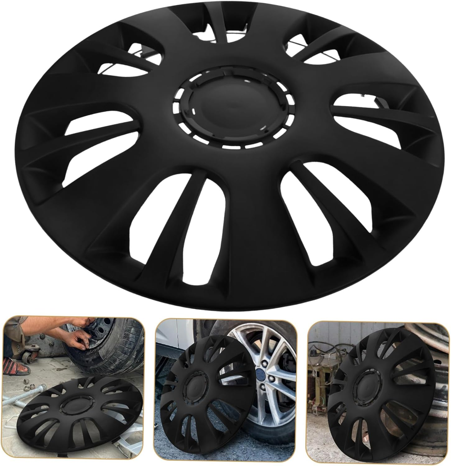 HEALEEP Hub Cap Decorative Wheel Rim Cover Hubcaps for Cars Automotive Wheel Hub Cover Decorative image number 6