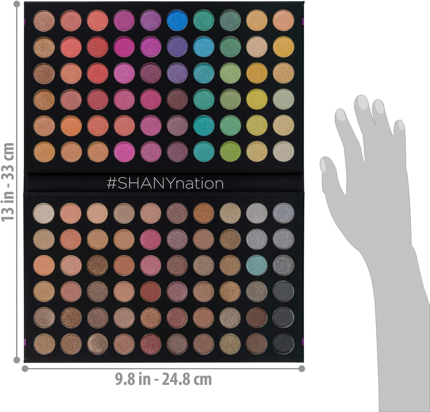 SHANY Ultimate Fusion Eyeshadow Palette (120 Color Eyeshadow Palette, Natural Nude and Neon Combination), Net Wt. 120G image number 6