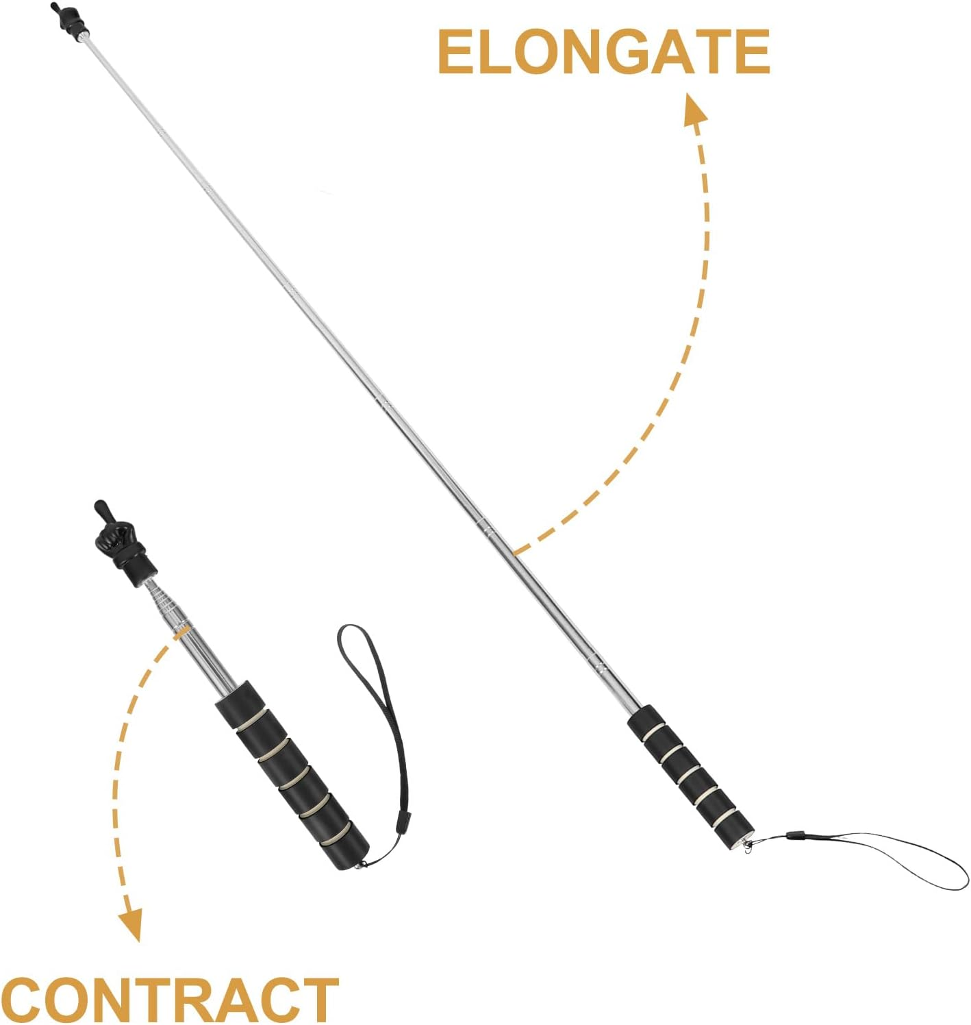 Coheali Pointing Reading Stick for Kids - Adjustable Stainless Steel Pointer for Classroom Reading Early Education Teaching Aid Ideal for Presentations and Games