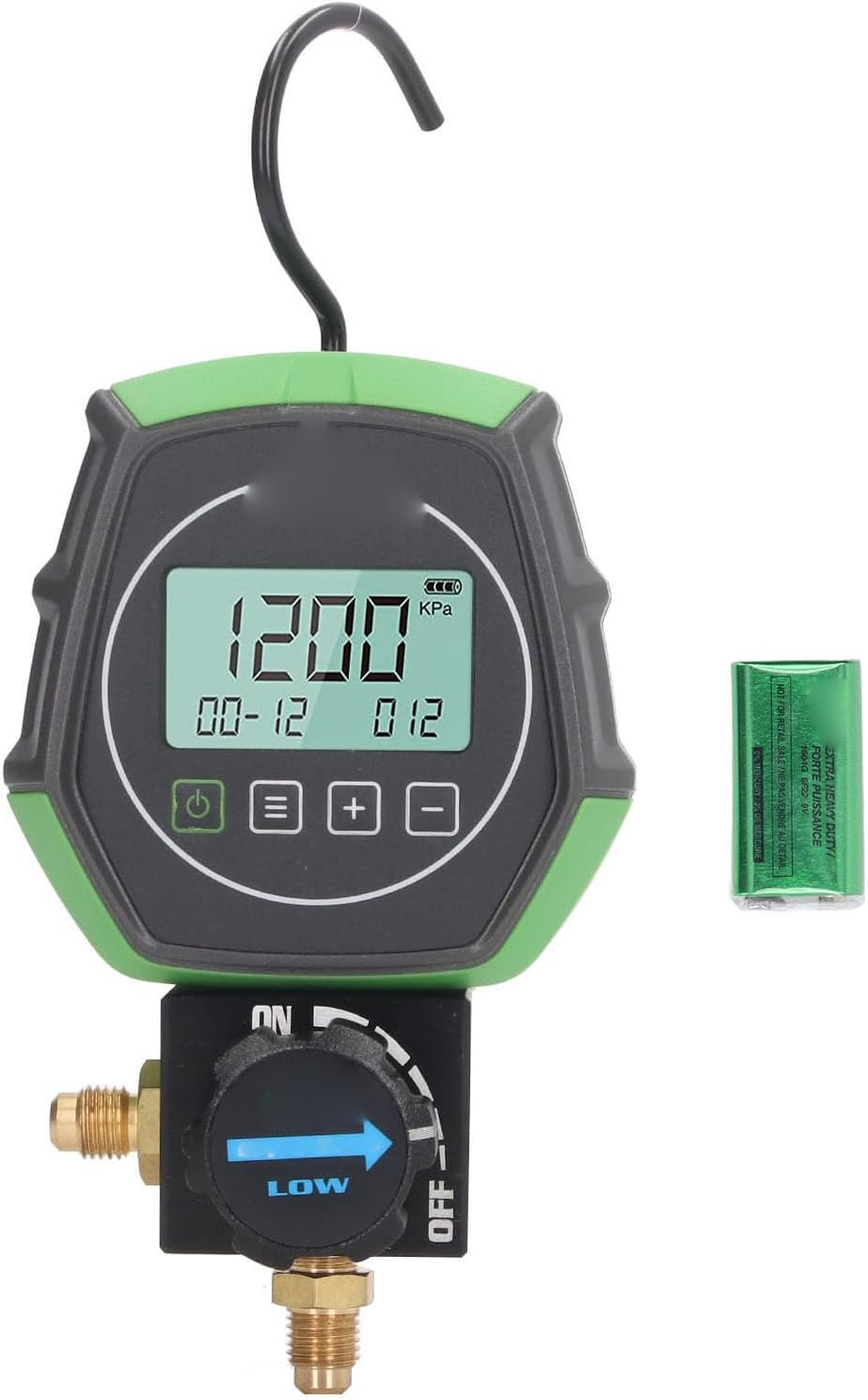 Digital Manifold Gauge, Digital AC Gauge 3 Modes 5 Units HVAC Vacuum Pressure Temperature Tester with Auto Shut down & Refrigerants for Air Conditioning Systems and Heat Pumps image number 5