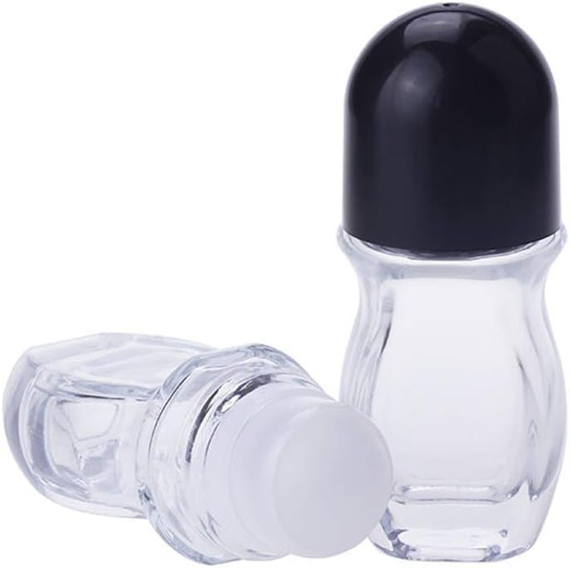 Wresty Roll on Glass Bottles for Essential Oils,2 Pcs Deodorant Bottles Perfume Roller Bottles Empty Deodorant Containers Roller Ball Bottles for Fragrance Cosmetics (30Ml/1 Oz) image number 1