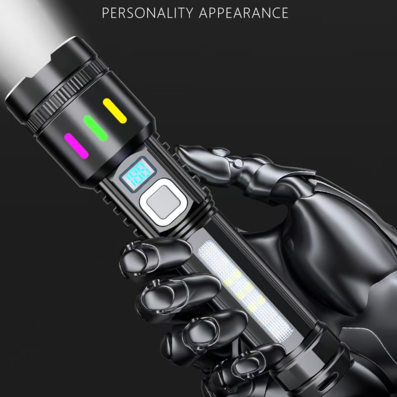 Rechargeable Flashlights 10000 Lumens, Handheld Tactical Torch, Led Flashlight for Home, Tactical Flashlight for Emergencies,4 Modes, IPX5 Waterproof, Super Bright Torch for Camping,Outdoor image number 5