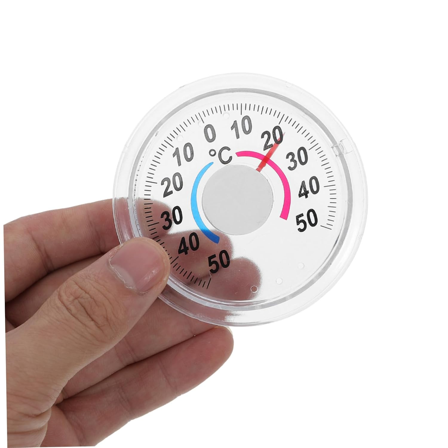 4Pcs round Plastic Temperature Gauge Easy Installation Analog Thermometer for Indoor Outdoor Window Door Use Lightweight Portable Temperature image number 4