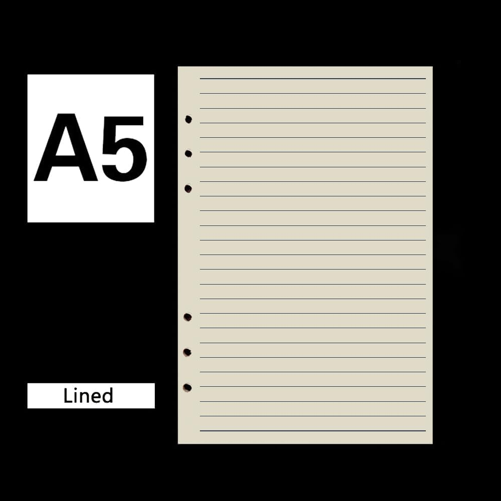 A5 Refills Paper, 800 Pages/400 Sheets Refill Pad, Insert Ruled Lined Paper, 6 Hole Loose Leaf Punched Paper Refill for Diary, Notebook (Lined(A5)