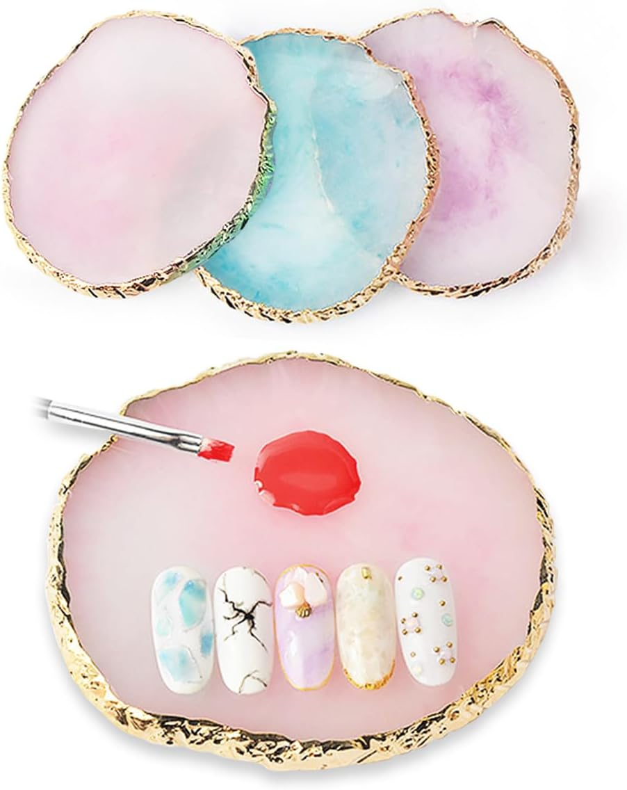 Resin Nail Art Palette, Mixing Palette for Manicure and Makeup, 2 Pieces image number 2