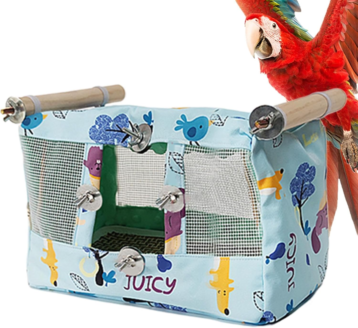 Bird Nest House | Breathable Parrot Habitat Cave with Cool Mat - Waterproof Cloth Animal Cave for Parakeet Cockatiel Lovebird African Grey