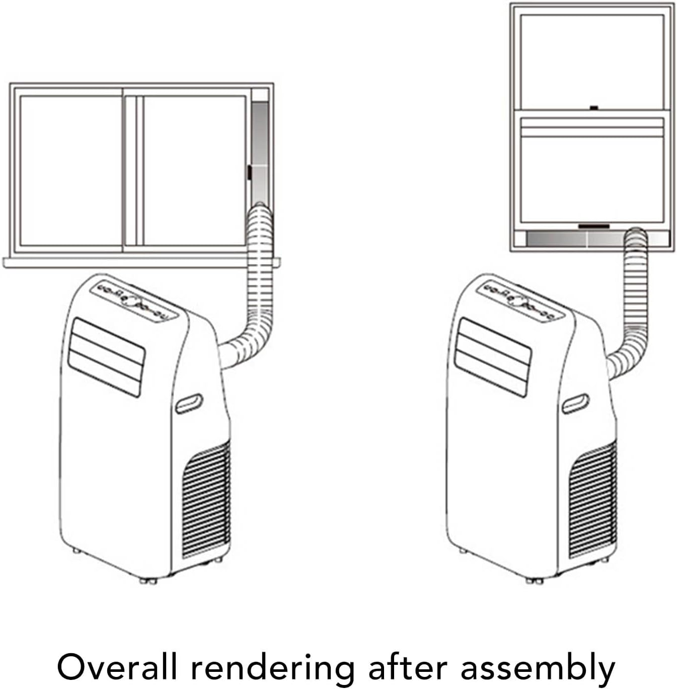 Air Conditioning Window Kit Non-Deformed Heat Resistant Seamless Power Saving Adjustable Sliding AC Valve Kit with for Office image number 1