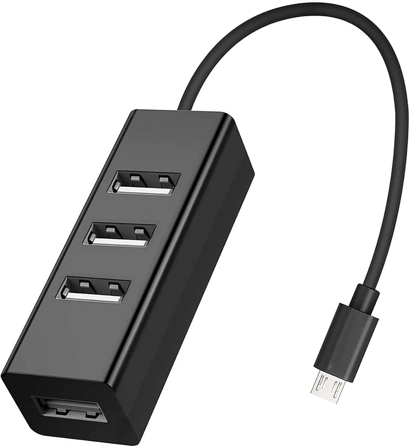 Tunghey Micro USB 2.0 Hub, Micro USB to USB 4 Port OTG Hub for Ras-Pberry Pi Zero (White)