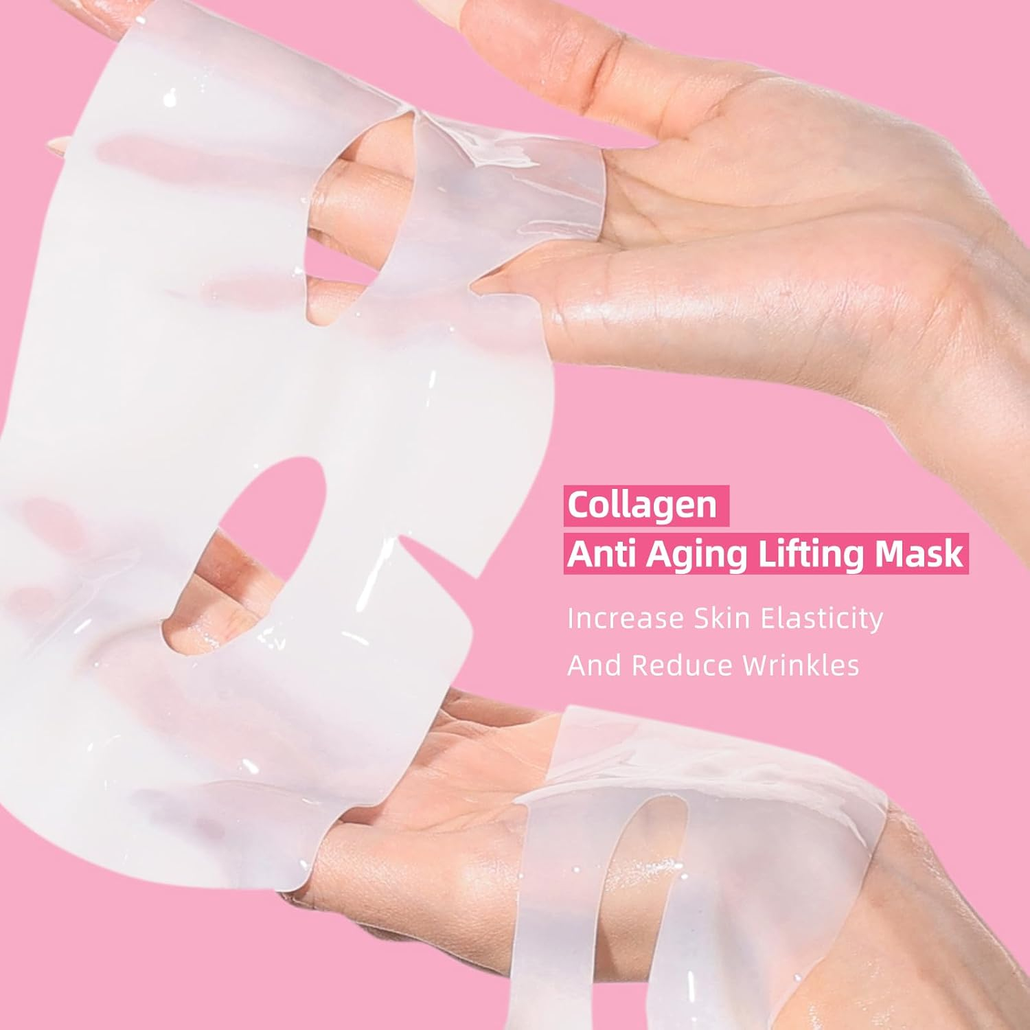 Dewyhour Collagen Face Mask: 5 Pack Hydrating Deep Collagen Mask Overnight Sheet Mask with Hyaluronic Acid,Pore Minimizing,Elasticity Skin image number 1