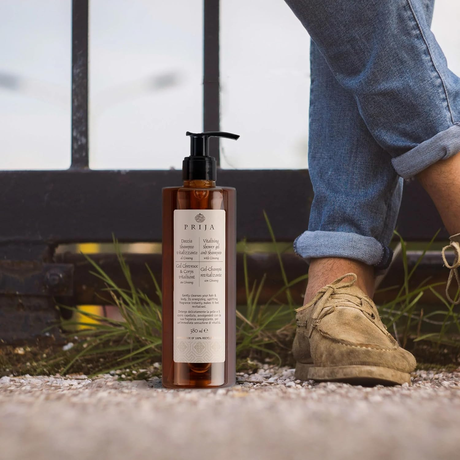 Prija Hands and Body Moisturiser with Vitamin E and Vitalising 2 in 1 Shower Gel and Shampoo with Ginseng Extract Bundle 2 X 380Ml image number 3