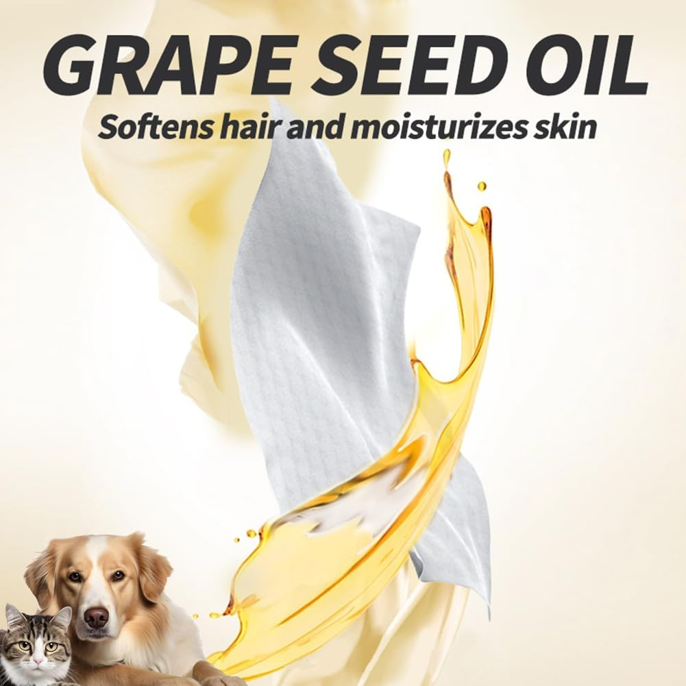 Mumoo Bear 1 Pack Pet Hypoallergenic Wipes,Extra Thick Dog Wipes for Cleaning Pet'S Paws,Ears,Butt,Face and Eyes,Portable Organic Paw Wipes for Dogs,Ideal for Home or Trave-(80 Count) image number 5