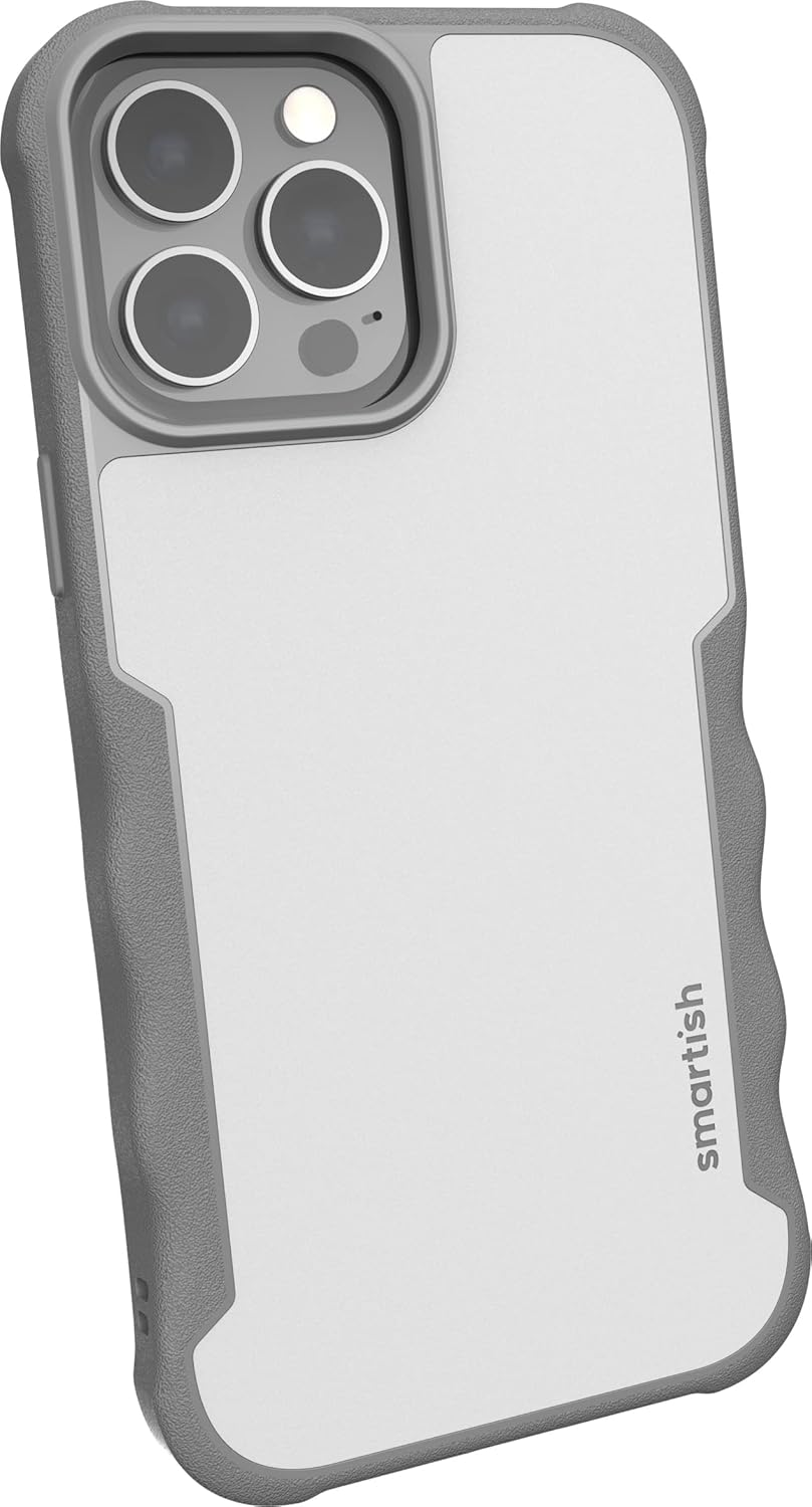 Smartish Iphone 13 Pro Protective Magnetic Case - Gripzilla Compatible with Magsafe [Rugged + Tough] Heavy Duty Grip Armored Cover W/Drop Tested Protection for Apple Iphone 13 Pro - Gray Area