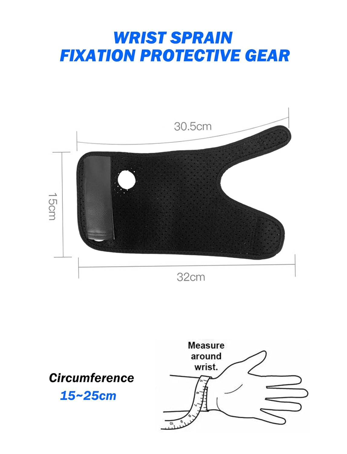 Rolxmed Wrist Brace Splint for Sprain Fixator Relief, Adjustable Support with Breathable Neoprene Material, Day/Night Fix for Women & Men, Fit Right or Left Hand, Arthritis, Tendonitis, Carpal Tunnel, Strain (One Size, Left Hand) image number 4