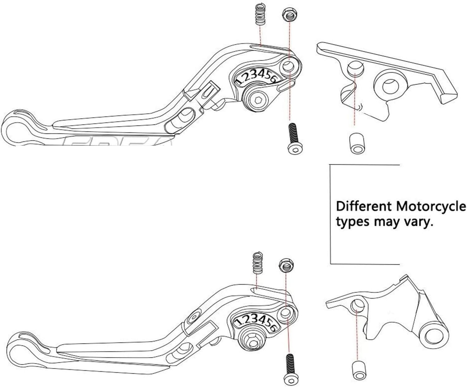 Motorbike Brake Clutch Lever Motorcycle Aluminum Adjustable Brake Clutch Lever Handle Hand Grips for Bm&W R1200RT 2010 2011 2012 2013 (Color : W, Size : R1200RT) image number 2