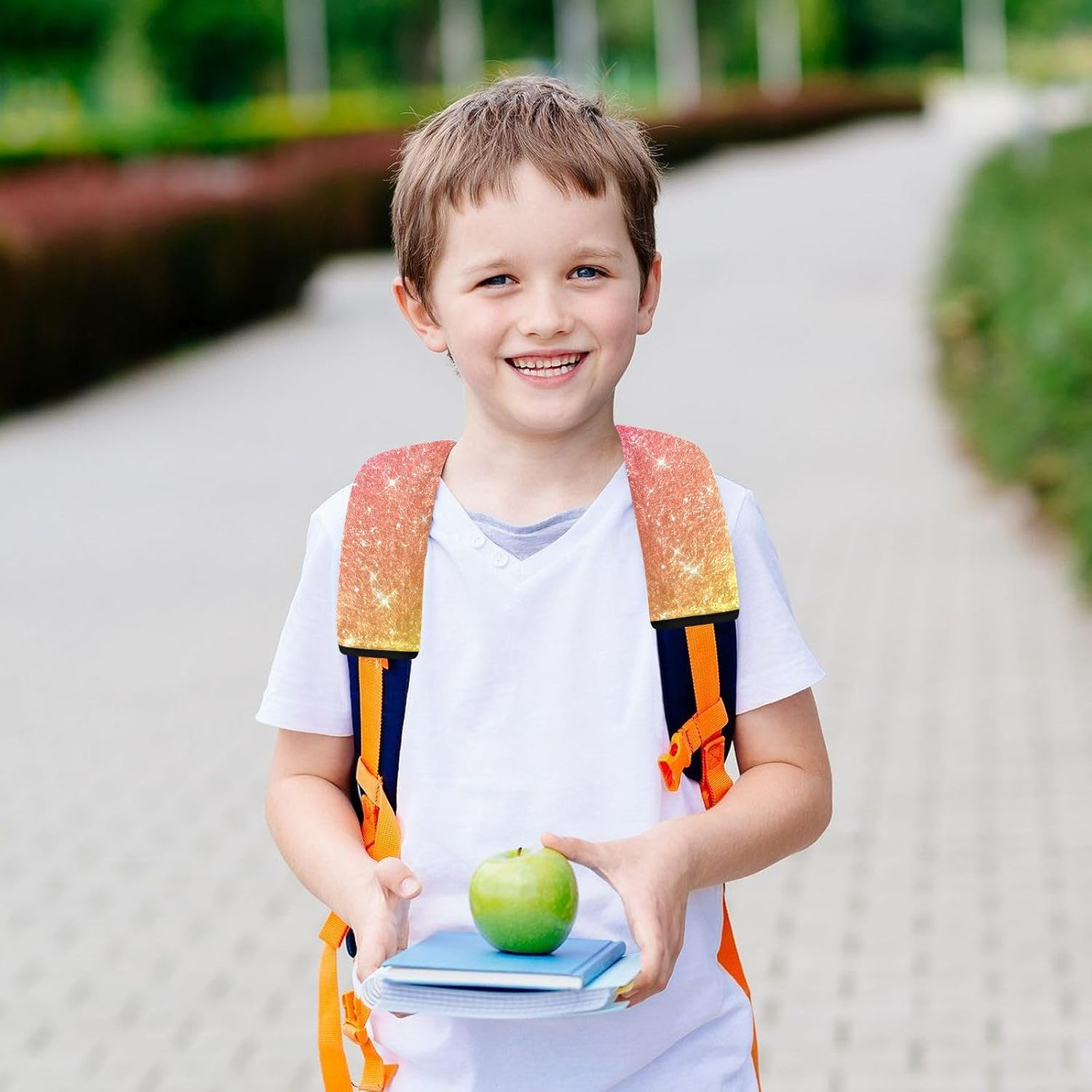 Orange Glitter Car Seat Belt Covers Soft Auto Seat Belt Cover, Seat Belt Protector, Seat Belt Padding Adults image number 5