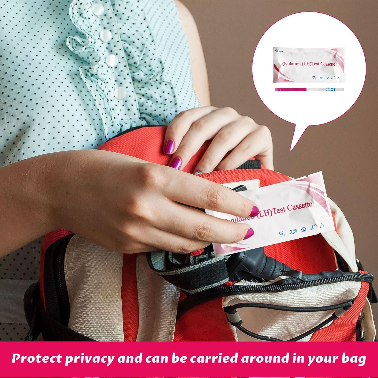 Ovulation Test Strips Kit, 50Pcs Ovulation Strips, Ovulation Tests Tracker Predictor Kit for Women, Accurately and High Sensitivity Result Ovulation Home Test Strips, Easy at Home Ovulation Kits image number 2