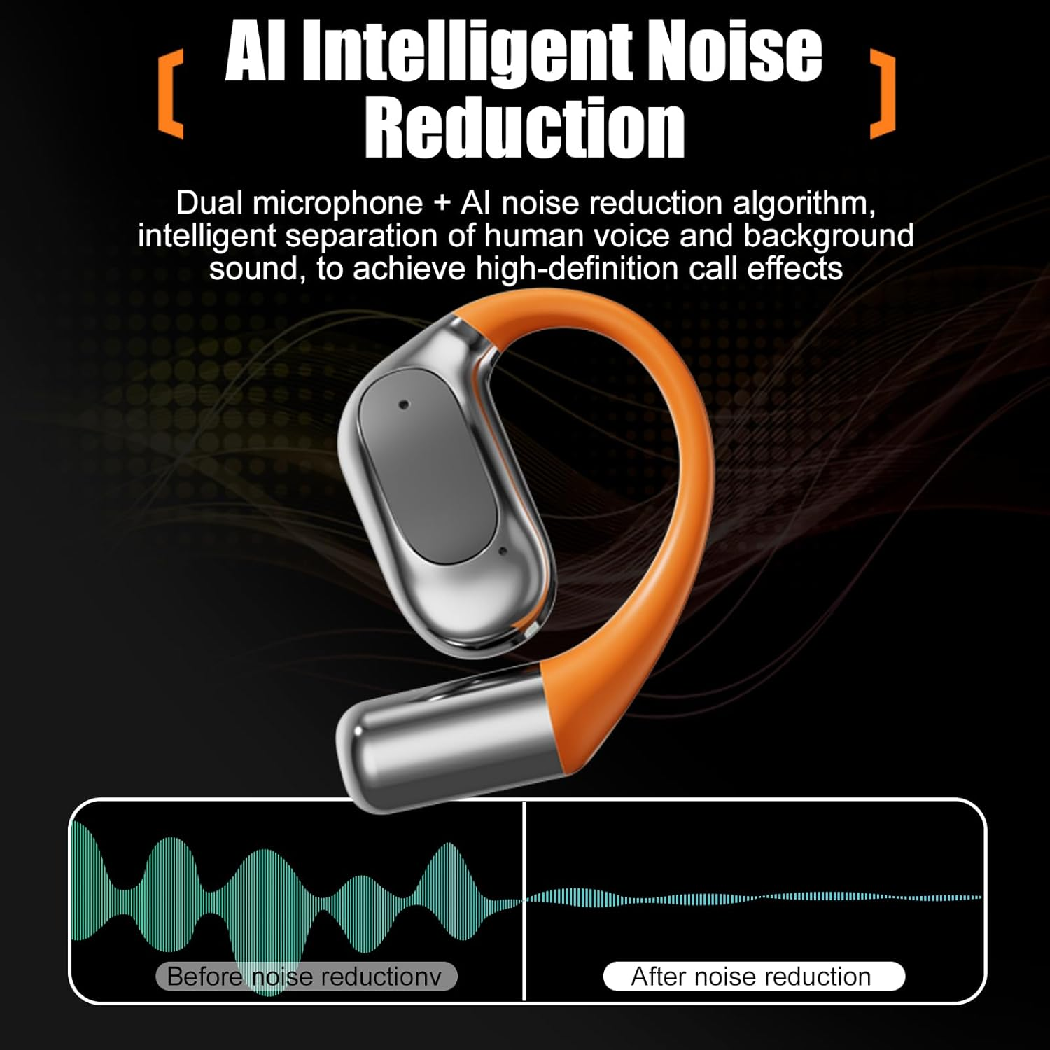 7JI AI Language Bluetooth 5.4 Translation Earbuds, Real-Time Translatior Earbuds with 144 Languages Support Music and Calling, Translation Headphone Translating Device for Travel Business and Learning image number 6