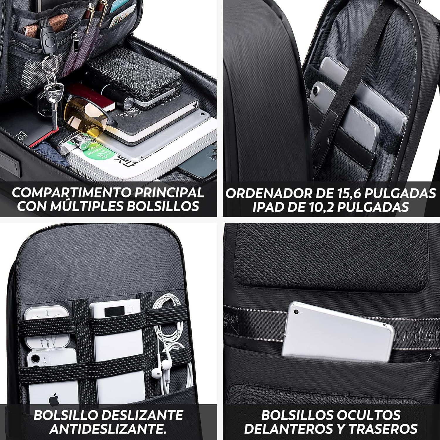 ARCTIC HUNTER Laptop Backpack for Men 15.6", Waterproof Travel Bag with USB Charging Port, Work & School Backpack with Multiple Compartments, Padded Back, for Business, Outdoor & Commute &ndash; B00443