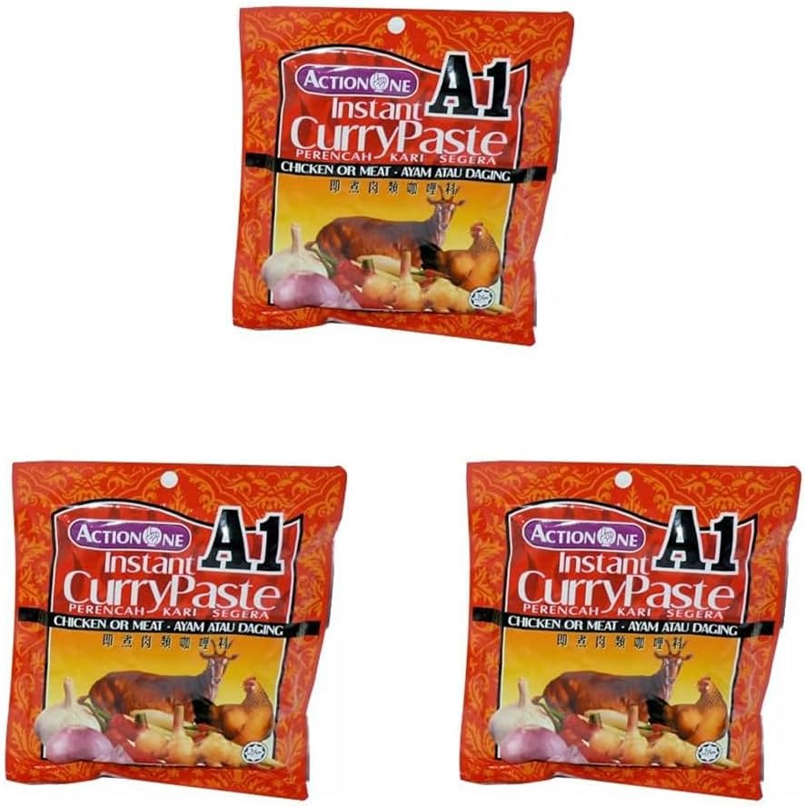 Action A1 Instant Chicken or Meat Curry Paste 230 G image number 1