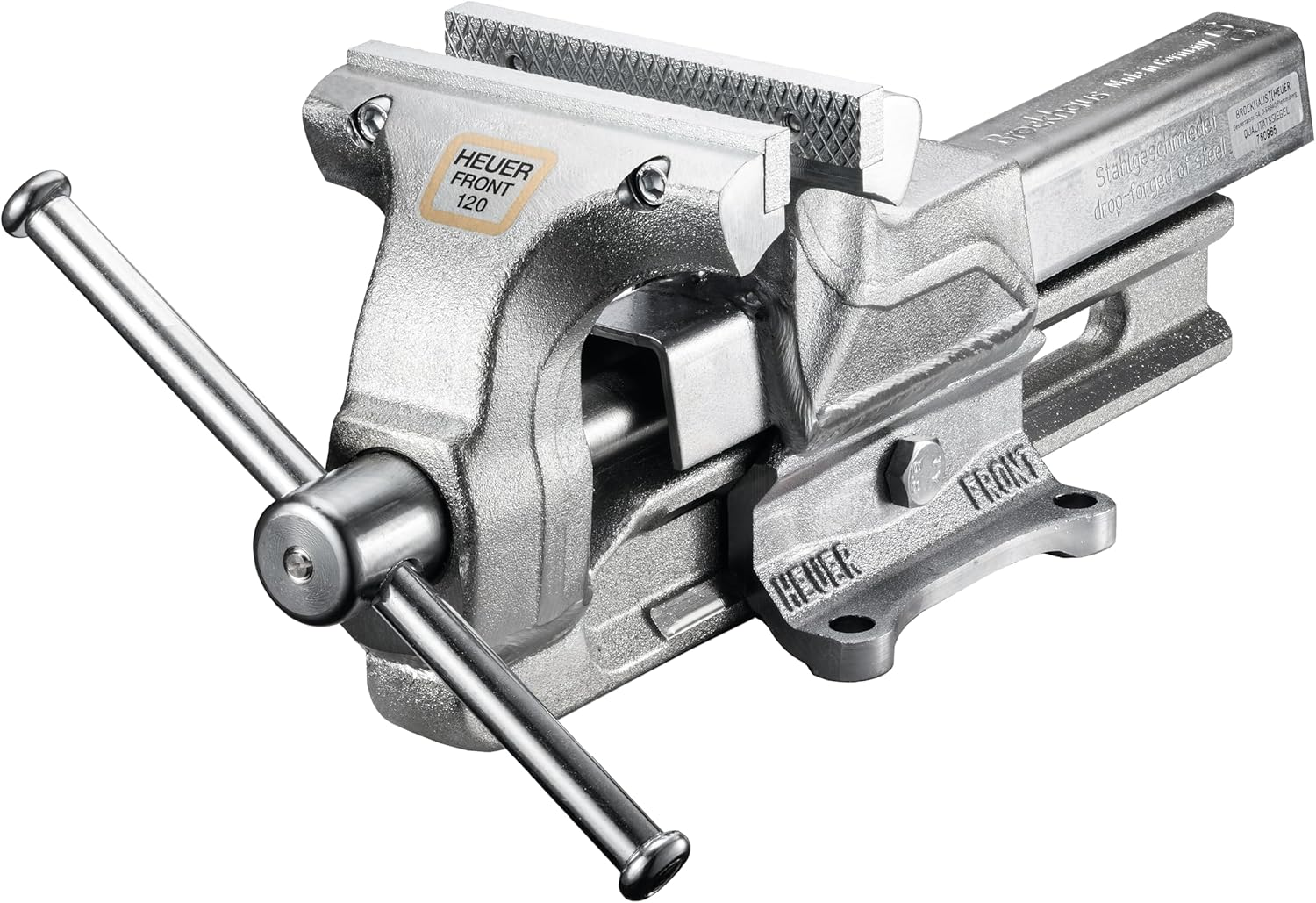 HEUER 101123 120 Mm Vice with Interchangeable Jaws Fully Galvanised Dimensions 37 X 12 X 15.5 Cm Weight 9 Kg Material Steel