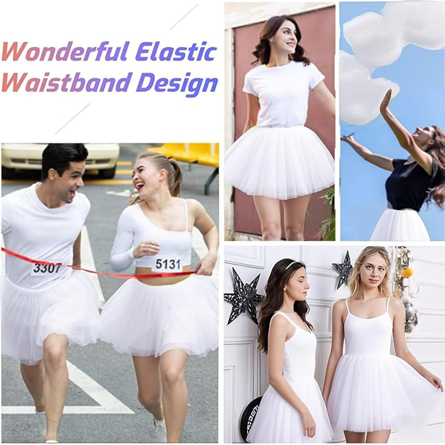 Tutu Skirt for Women - 4-Layer Vintage Tulle Pettiskirt | 1950S Fluffy Ballet Skirt, Adult Tutu for Dance, Costume & Photo Shoot