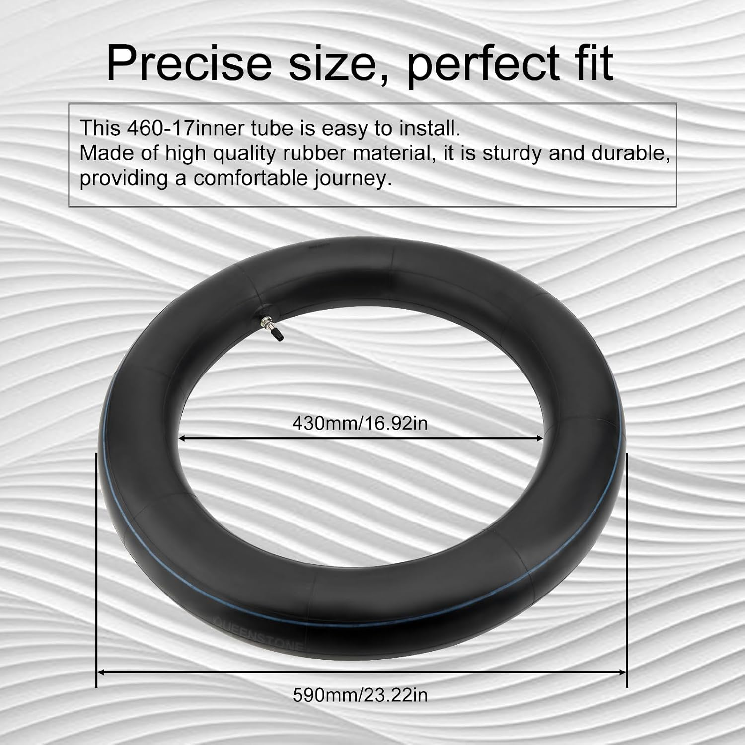 AWSZH 460-17 Tire Inner Tube 130/70-17 130/80-17 140/70-17 140/80-17 Heavy Duty Tube TR4 Straight Valve Stem Compatible with KLR250 1985-2005 KL250 1980-2001 XL350R 1984-1985 XT250 1980-1984 (1Pc) image number 2