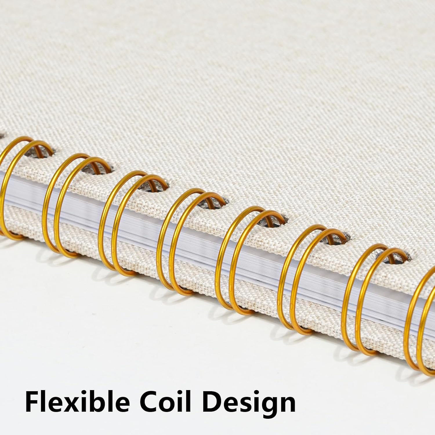 10X10 Inch Scrapbook DIY Photo Album Linen Cover Hardcover White Pages 20 Sheets Small Scrap Memory Book Beige image number 6