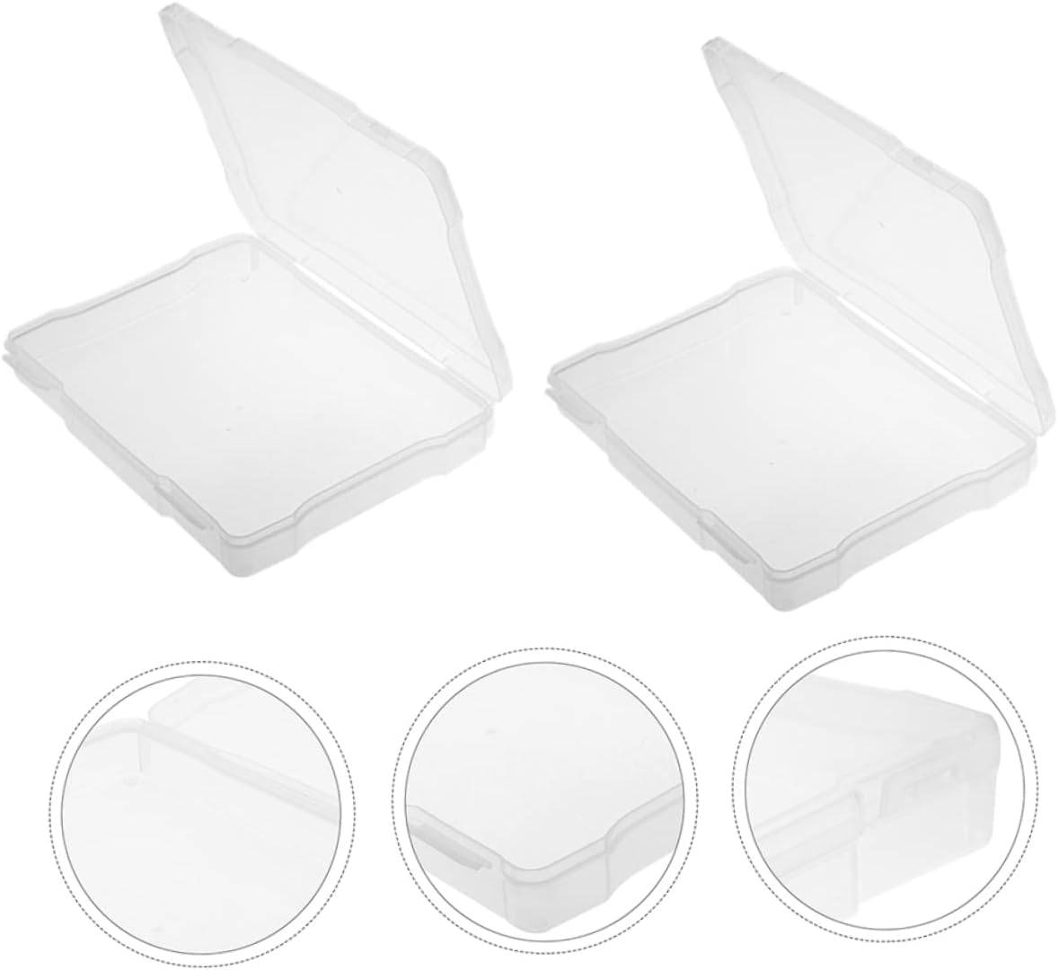 Homoyoyo 5Pcs Photo Storage Boxes Sealing Trading Card Cases Multi-Functional Craft Organizer Container Desktop Finishing Box image number 2