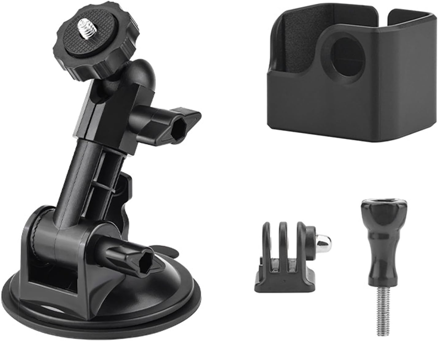 Pocket 3 Suction Cup Mount,Car Windshield and Window Camera Holder with Expansion Adapter for Insta360 X4 X5 X3 Go 3S for Gopro Max Mini Hero 13 12 11 10 9 Pocket 3 2 Action 5 Pro 4 Accessories,Black image number 3