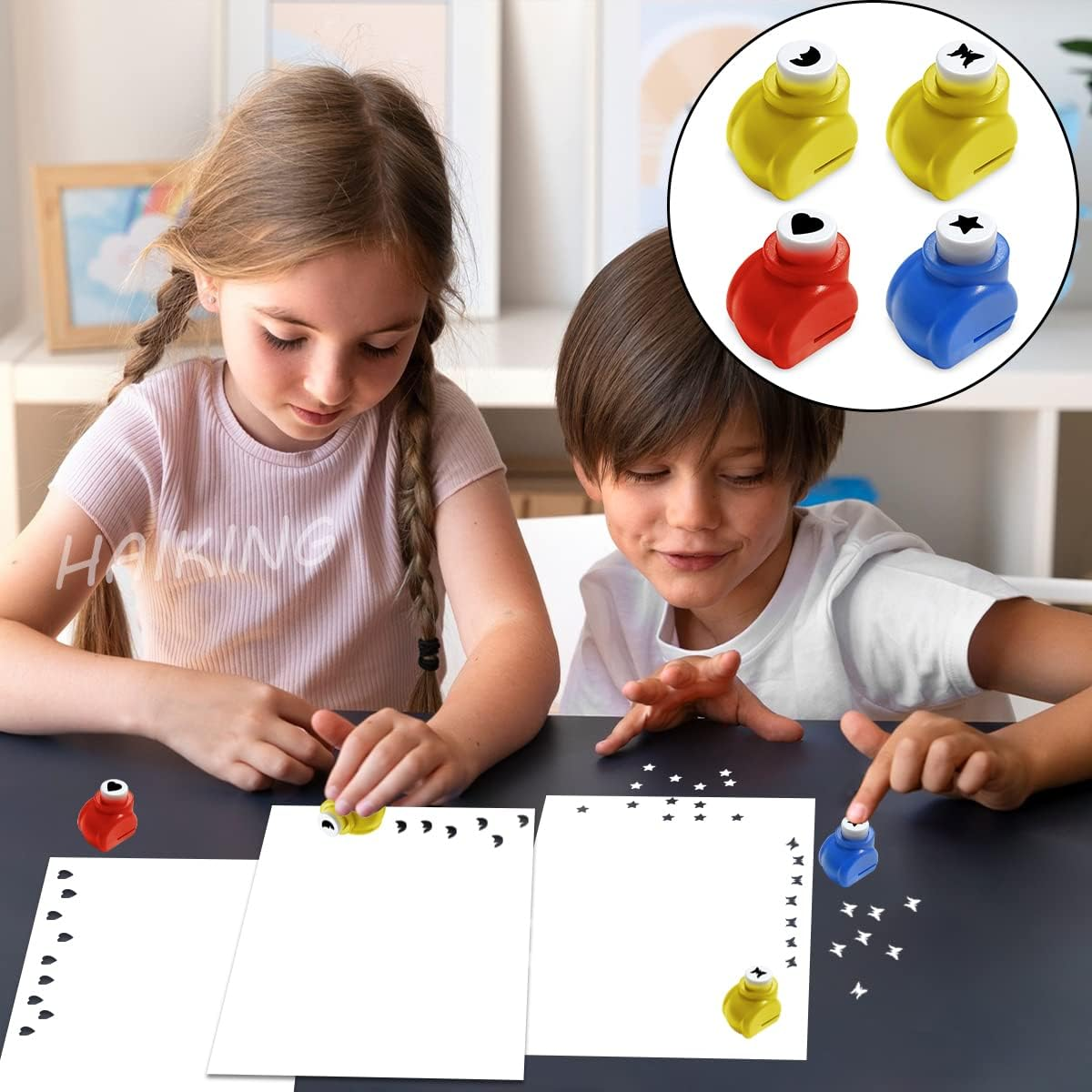 Paper Punches, 4 Pcs Craft Printing Shaper Puncher for DIY Projects, Paper Crafts, Scrapbooking, Card Making (4 Patterns) image number 4