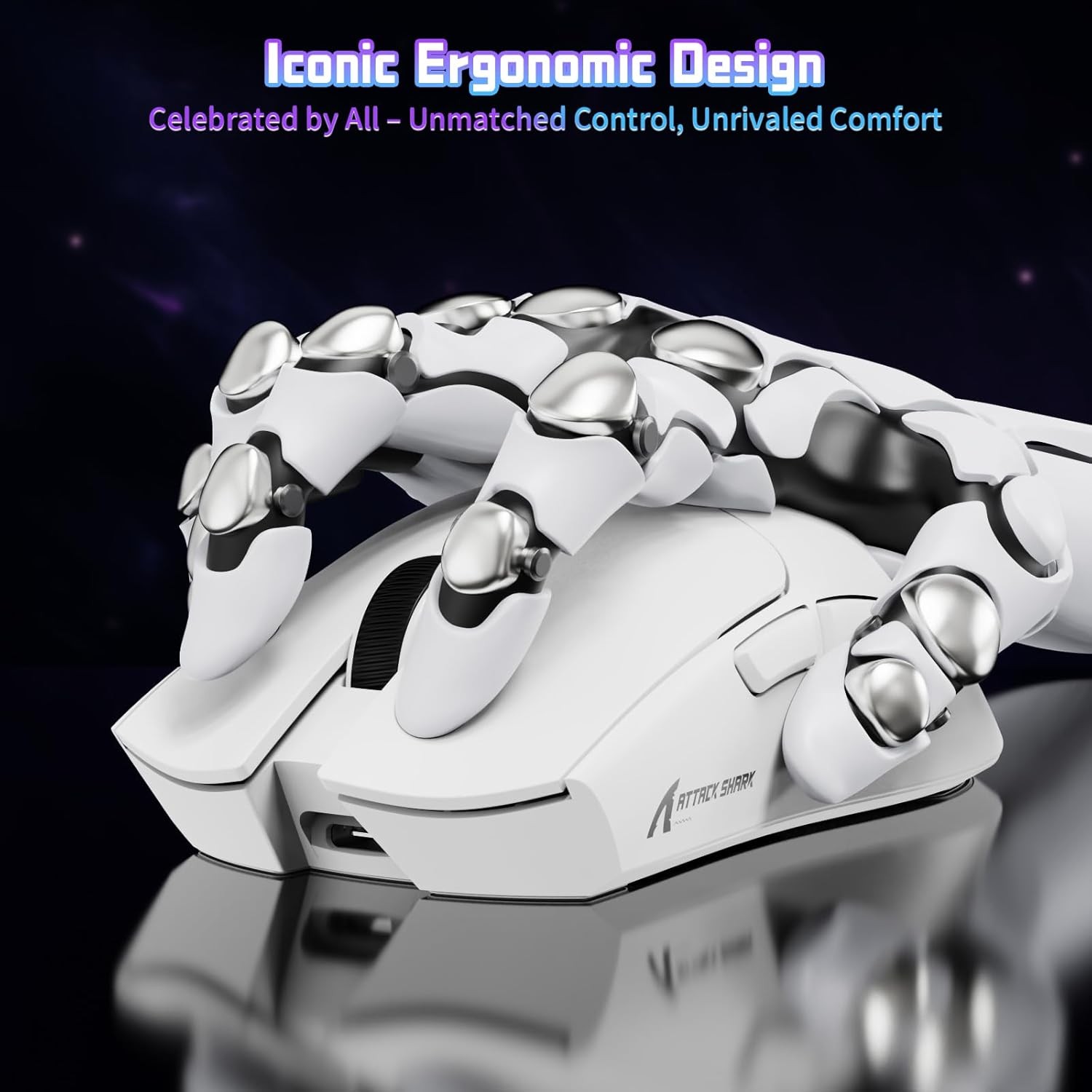 ATTACK SHARK X11SE Gaming Mouse (White) image number 3