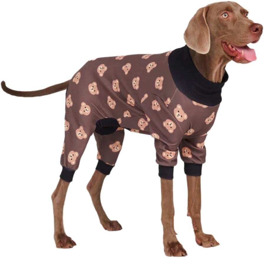 Spark Paws Dog Pyjamas - Made for Your Dog'S Wellbeing: Signature 4-Way Stretch Material, Soothing Fleece Lining and Precise Fit Technology - Bear Black - S image number 6