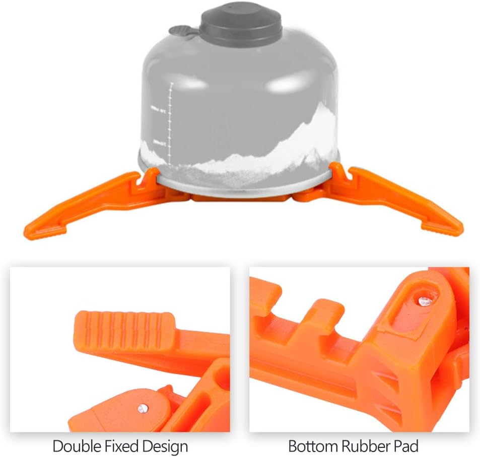 Fuel Can Stabilizer for Camping Stoves,Mini Foldable Outdoor Camping Hiking Cooking Gas Tank Stove Stand Cartridge Canister Tripod Fuel Can image number 2