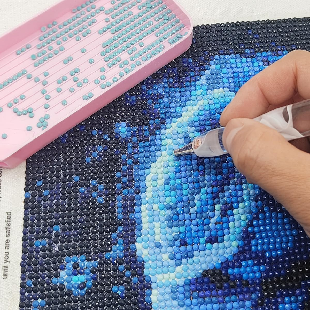 Finegood Diamond Art Painting Kits for Adults with Large Diamond Trays, 5D Diamond Art Accessories Comfort Grip Faster Drilling Diamond Art Tools Set image number 2