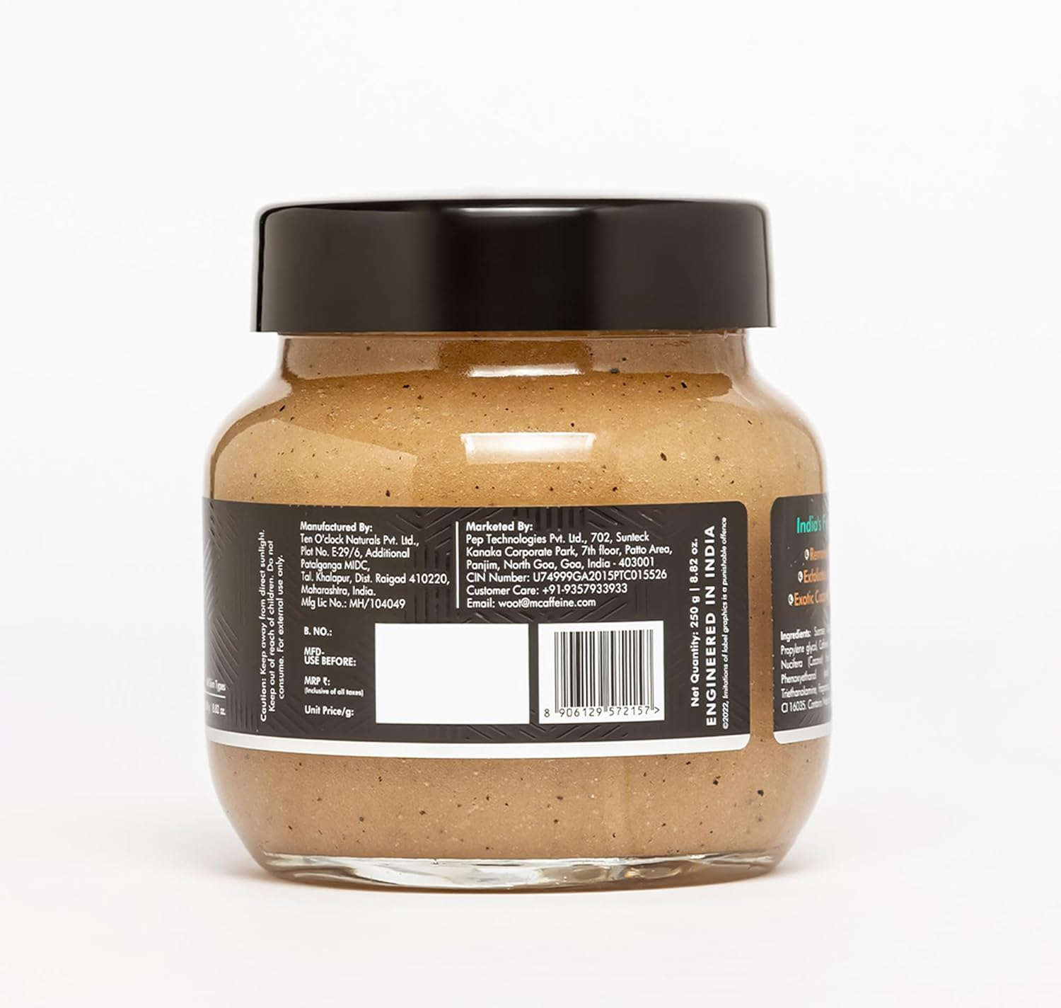 Mcaffeine Coffee Sugar Body Scrub with Coconut - Body Wash and Body Exfoliator - Reduces Cellulite and Stretch Marks - All Skin Types - 8.82 Oz image number 6